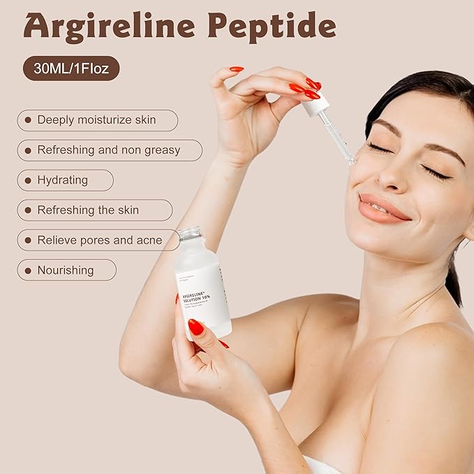 Argireline Serum For Face, Advanced Anti-Wrinkle Facial Serum For Women, Moisturizing Argireline 10% Solution For Face, Argireline Peptide.Suitable For All Skin (1, 1PC)-GlimoraGlow