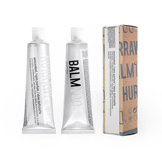 Hurraw! Balmtoo Squeezable Balm, Unscented: Thick and ultra-moisturizing for anywhere application. Body, face, lips, neck, fingers, toes. 1 tube = 7 sticks of lip balm. Natural, Organic. Made in USA-GlimoraGlow
