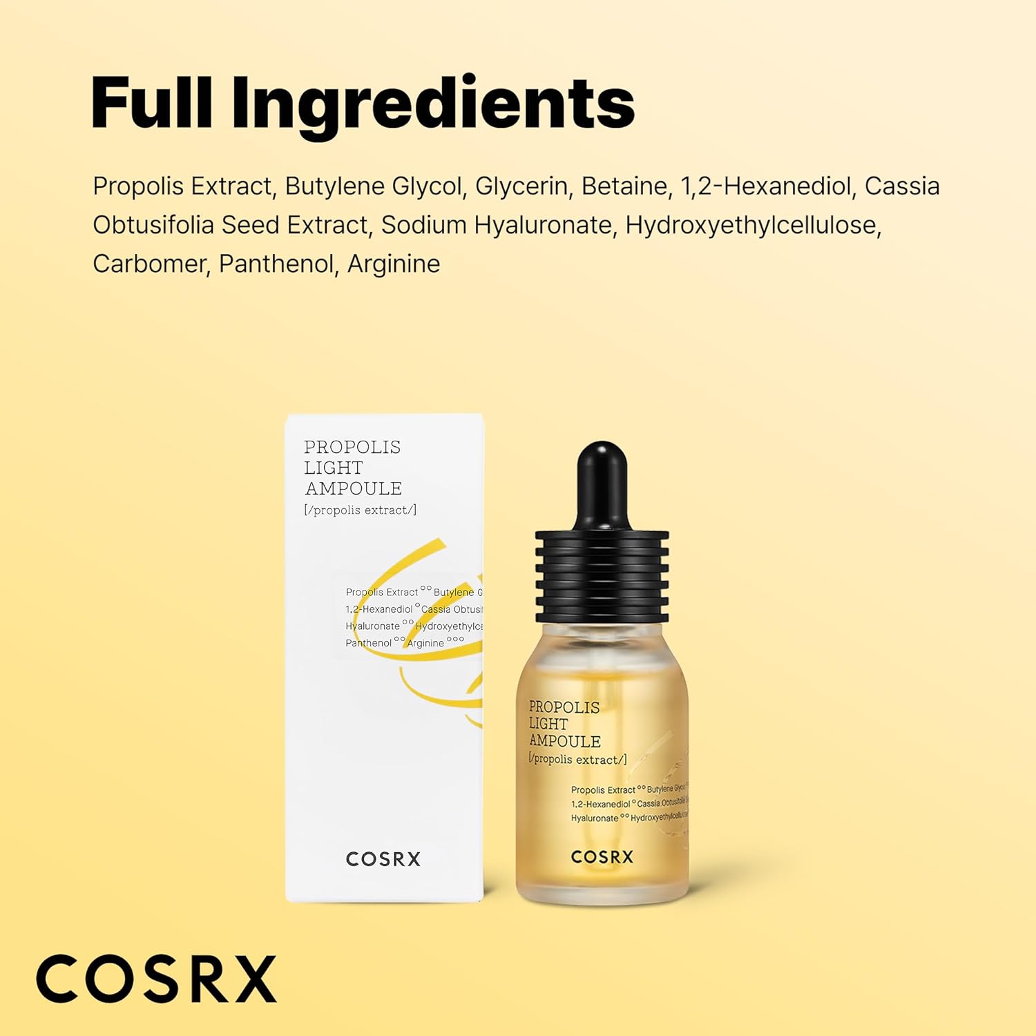 COSRX Propolis Ampoule, Glow Boosting Serum for Face with 73.5% Propolis Extract, 1.01fl.oz/30ml, Hydrating Essence for Sensitive Skin, Fine Lines, Uneven Skintone, Korean Skincare-GlimoraGlow