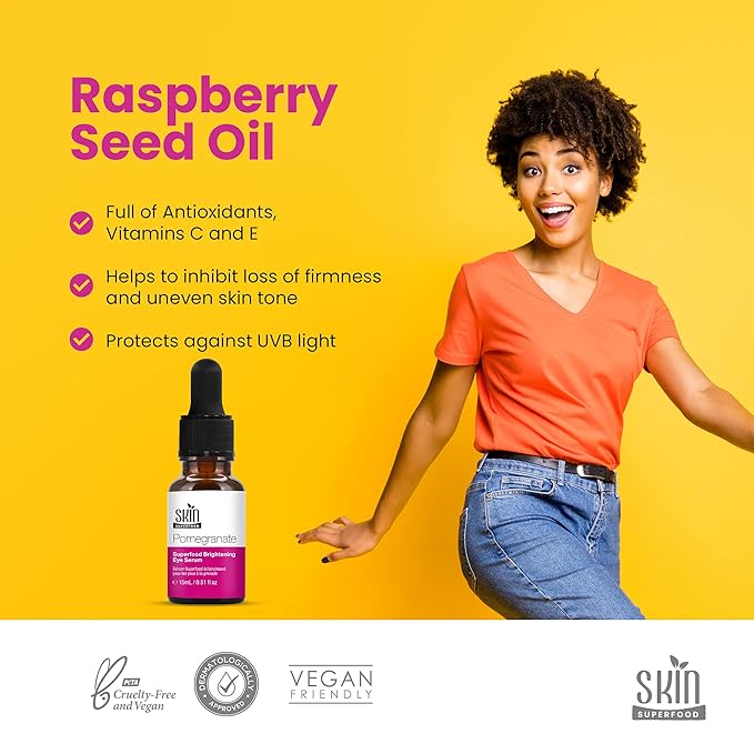 Pomegranate Superfood Brightening Oily Eye Serum 100% Natural and Vegan 0.53 Fl Oz (15ml)-GlimoraGlow