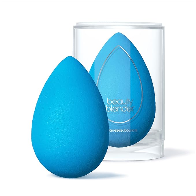 Beautyblender® | Topaz Sky Beauty Blender Makeup Sponge, Super-Soft Foam Easily Blends Foundations, Powders & Creams, Made in USA, Reusable, Washable, Streak Free Application, Vegan, Cruelty Free-GlimoraGlow