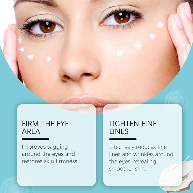 Instant Firm Eye Tightening Cream with Caffeine & Collagen & Vitamin E, Instant Firming Eye Cream, Eye Tightener Cream Travel Size 1 Fl Oz-GlimoraGlow