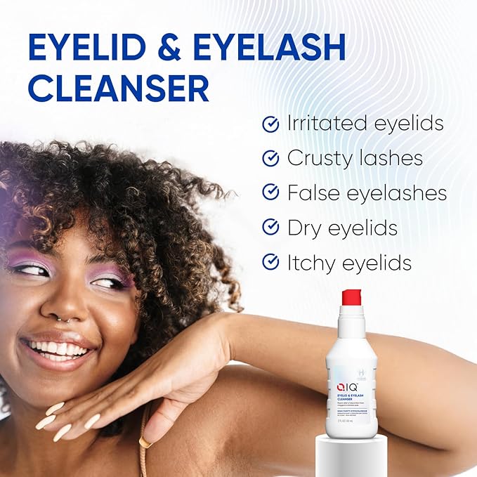 Eyelash and Eyelid Cleanser – High Purity Hypochlorous Eye Wash Solution, Lid and Lash Cleanser that Quickly Calms and Soothes Irritated, Clogged Skin (2oz)-GlimoraGlow