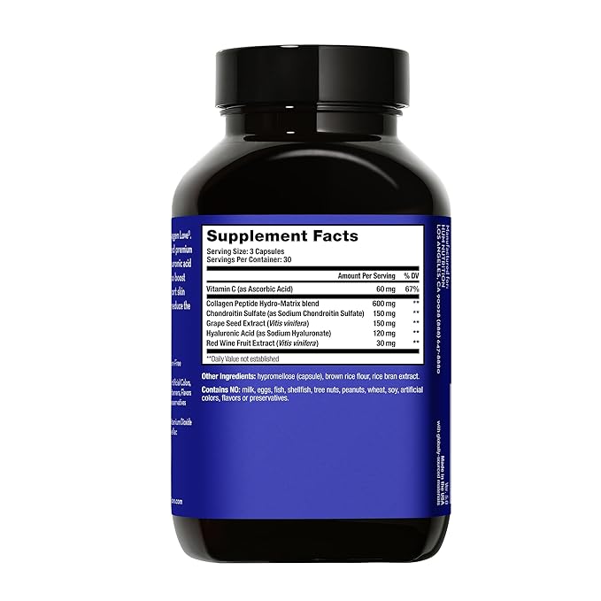 HUM Collagen Love Skin Supplement - Collagen Peptides w/Hyaluronic Acid & Vitamin C, Supports Firm Skin & Helps Minimize Signs of Aging - Supplements for Women and Men (90-Count)-GlimoraGlow