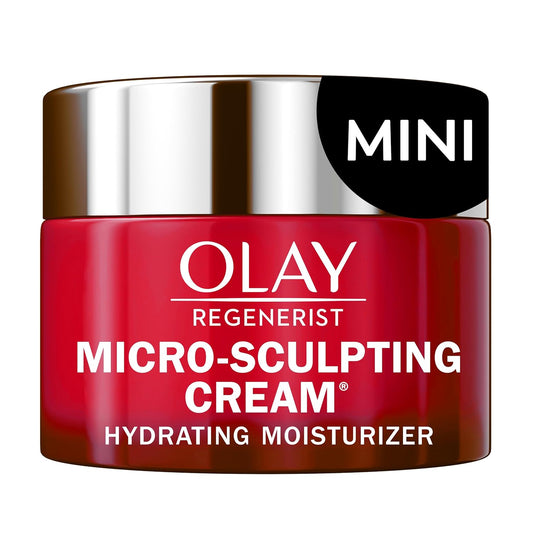 Olay Face Moisturizer, Regenerist Micro-Sculpting Cream for Women, Trial Size - Instant Hydration, Anti-Aging, Anti-Wrinkle, Firming Skin Care - Hyaluronic Acid, Niacinamide, Amino Peptides, 0.5 Oz-GlimoraGlow