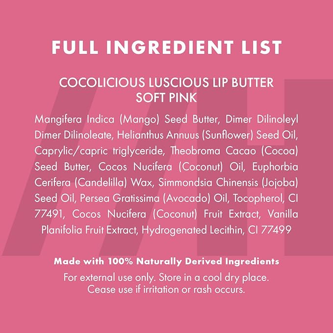 100% Natural Tinted Lip Butter Sleeping Lip Mask Clean Petroleum Free Lip Moisturizer and Conditioner for Dry Lips Intensive Lip Balm and Lip Therapy Skin Care with Mango butter (Light Pink)-GlimoraGlow