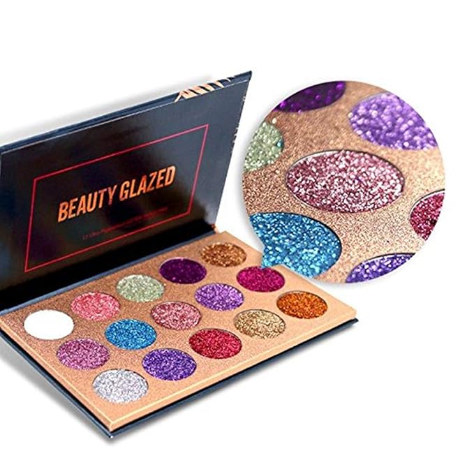 15 Colors Eyeshadow, Glitters Shimmer Pigment Pressed Makeup Palette Eyes Cosmetic-GlimoraGlow
