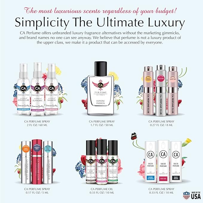 CA Perfume Impression of Eternal For Women Replica Fragrance Body Oil Dupes Alcohol-Free Essential Aromatherapy Sample Travel Size Concentrated Long Lasting Attar Roll-On 0.3 Fl Oz/10ml-GlimoraGlow