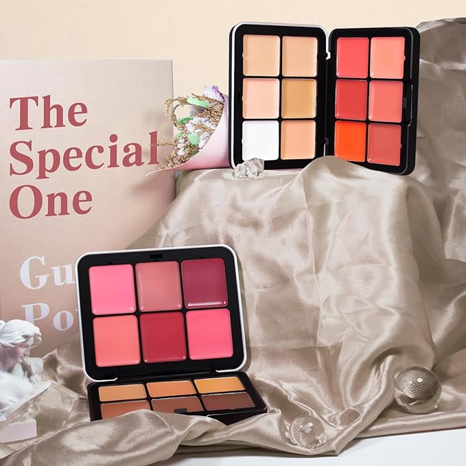 12 Colors Color Correcting Concealer Foundation Palette, Cream Blush and Concealer Palette, Long Wearing Smudge Proof Blendable Matte Finish Blush Powder Highlighter Cream Contour Palette Makeup (02)-GlimoraGlow