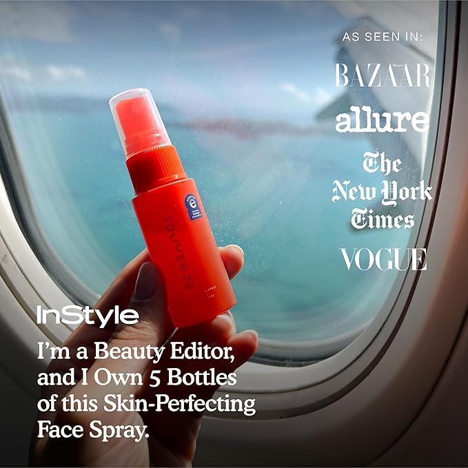 Tower 28 SOS Daily Rescue Facial Spray for Sensitive Skin, Hypochlorous Acid Spray Helps Visibly Reduce the Appearance of Redness and Breakouts, Travel Size Toner for Face, 1 FL Oz-GlimoraGlow