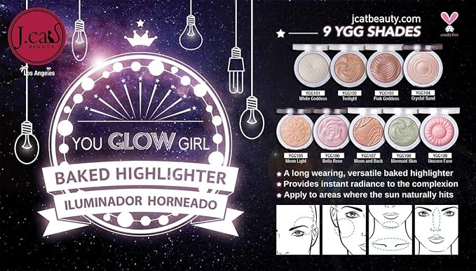 J.CAT BEAUTY You Glow Girl Baked Highlighter - Mermaid Skin-GlimoraGlow