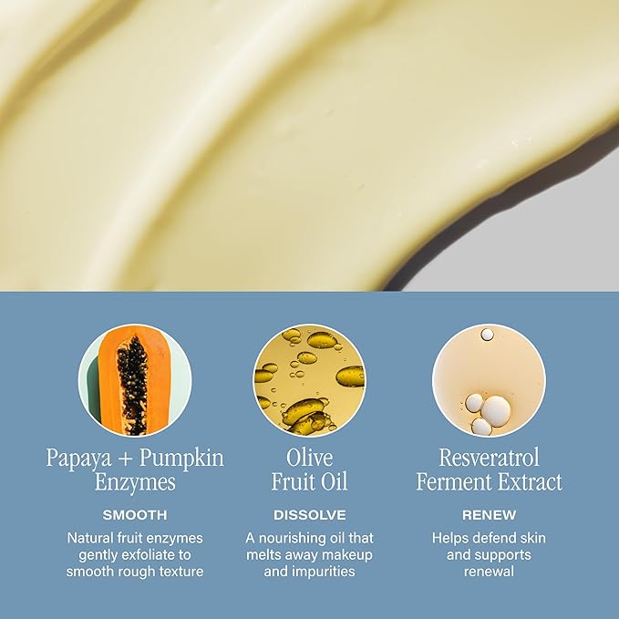 SKINN Daily Evening Face Wash, Multi-Action Cream, Olive & Enzyme Cleanser, 4oz - Facial Cream for Removing Makeup, Impurities & Dead Skin Cells-GlimoraGlow