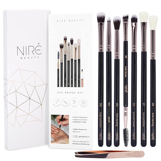 Niré Beauty Most Loved Artistry and Eye Brush Set - Your Best Selection of Makeup Brushes Great for Professionals and Beginners-GlimoraGlow