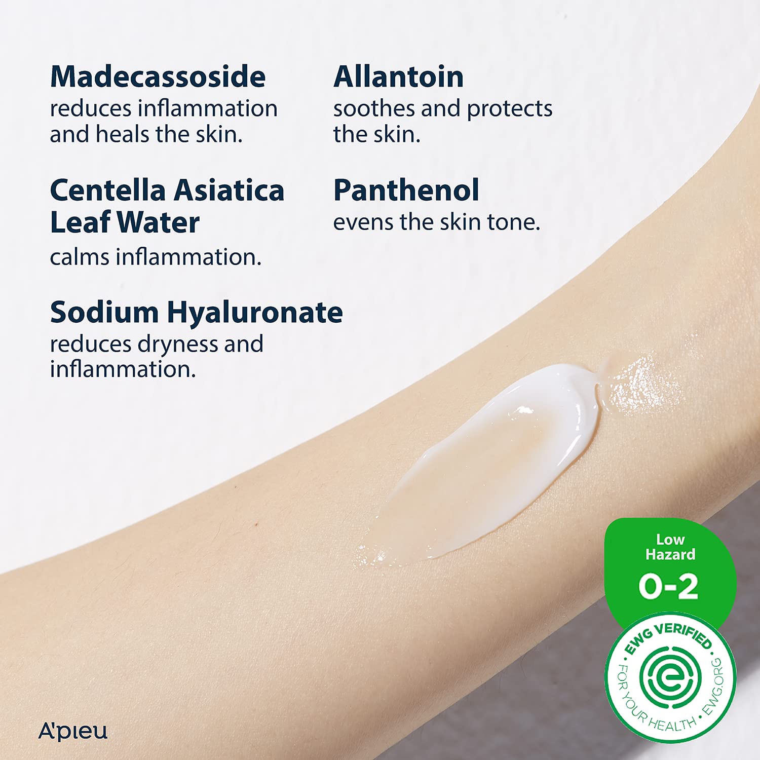 A'PIEU Madecassoside Moisture Gel Cream (1.69 Fl oz) - for Hydrating Dry and Sensitive Skin- Helps Soothe Damage and Maintain Optimal pH level- Centella Asiatica, Panthenol, Allantoin-GlimoraGlow