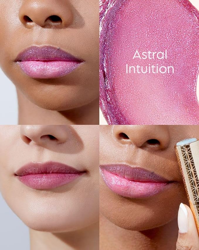 ieró Beauty Moonkissed Luminous PH Tinted Lip Balm w/Shea Butter & Vitamin E, Lip Care Moisturizer, Lip Plumper for Soft & Supple Lips, Paraben Free, Vegan, Sheer Berry w/Blue-Violet Shimmer-GlimoraGlow