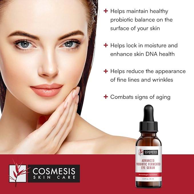 Advanced Probiotic-Fermented Serum - Revitilize Your Eyes, Combat Oxidation, & Support Youthful Skin - Cosmesis, 0.50 oz.-GlimoraGlow