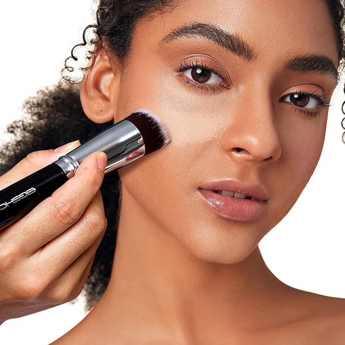 Flat Top Kabuki Foundation Brush, EIGSHOW Premium Makeup Brush for Liquid, Cream, and Powder - Blending, Buffing, Stippling, Flawless Application (F624)-GlimoraGlow