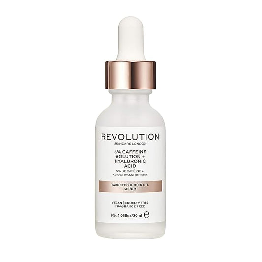 Revolution Skincare Targeted Under Eye Serum - 5% Caffeine, Clears Blemishes, Exfoliates the Skin and Reduces Blackheads, Vegan & Cruelty Free, 250ml-GlimoraGlow