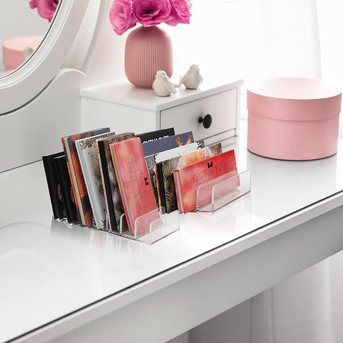 2 Pack Makeup Organizer, Compact Makeup Palette Organize, for Bathroom Countertops, Vanities, Cabinets, Sleek Modern Cosmetics Storage Solution for - Eyeshadow Palettes, Contour Kits, Blush-GlimoraGlow