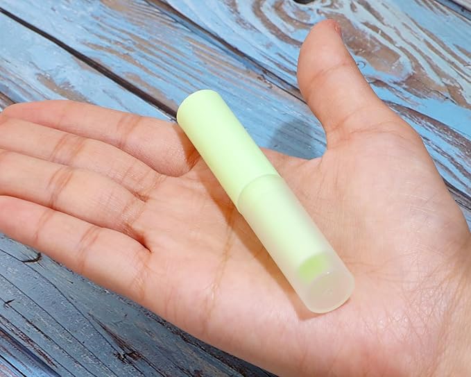 0.14oz Empty Flavored Lip Balm Container Tubes Plastic Homemade Moisturizing Lip Stick with Caps Bulk Fit for Women Adult DIY Making Supplies, 25 Count (Green)-GlimoraGlow