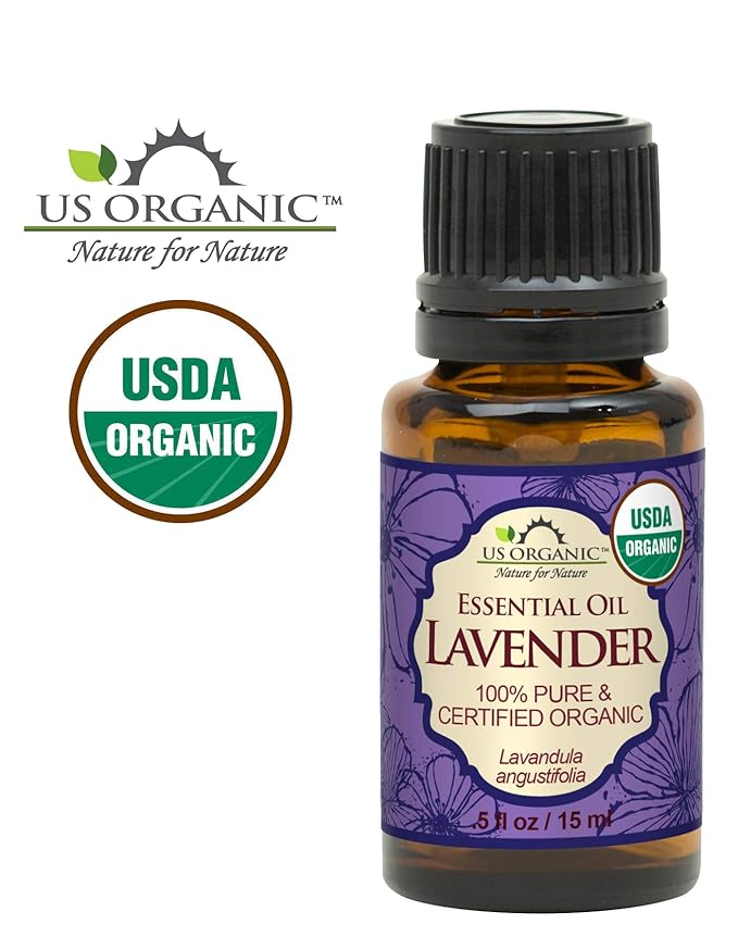 US Organic 100% Pure Lavender Essential Oil, Directly sourced from Bulgaria, USDA Certified Organic, Undiluted, for Diffuser, Humidifier, Massage, Skin, Hair Care, Non GMO, 15 ml-GlimoraGlow