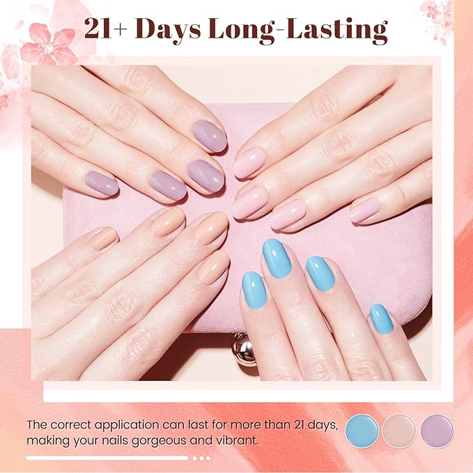 JODSONE 23 PCS Gel Nail Polish Set with Base Glossy and Matte Top Coat Multicolored Gel Nail Long Lasting Suitable for All Seasons-GlimoraGlow