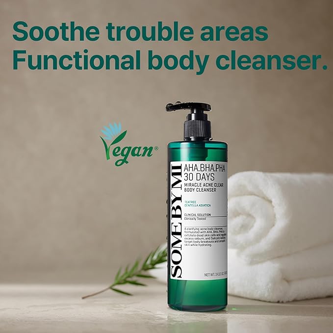 SOME BY MI AHA BHA PHA 30 Days Miracle Acne Clear Body Cleanser - Pack of 2 - Daily Exfoliating Tea Tree Acne Body Wash with Salicylic Acid - Deep Cleanses Sebum and Impurities - Korean Skin Care-GlimoraGlow