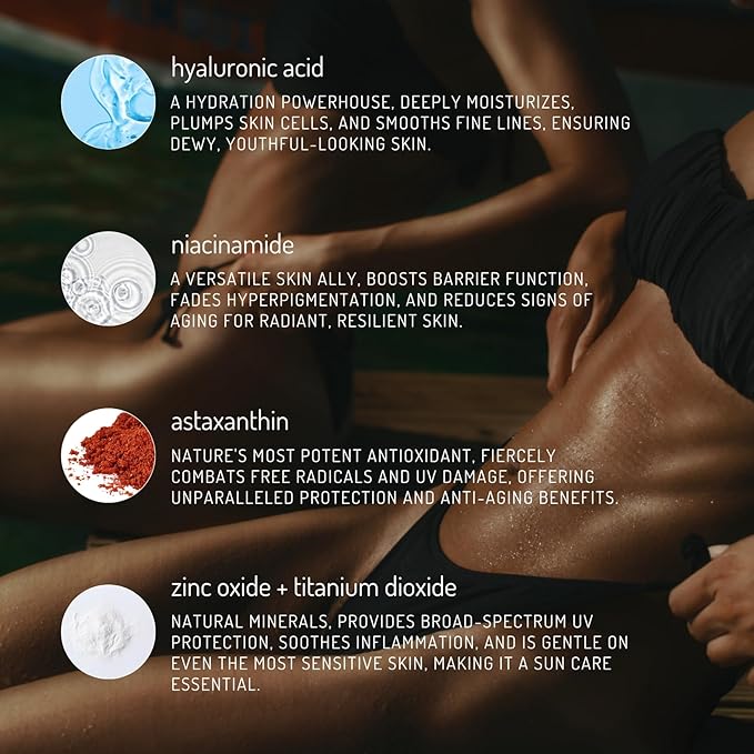 Natural Mineral Sun Screen SPF 30 for Face & Body – Lightweight, Hydrating & Moisturizing Sunscreen – Daily Sunscreen Moisturizer, No White Cast Zinc Oxide, Reef-Safe Korean Skin Care-GlimoraGlow