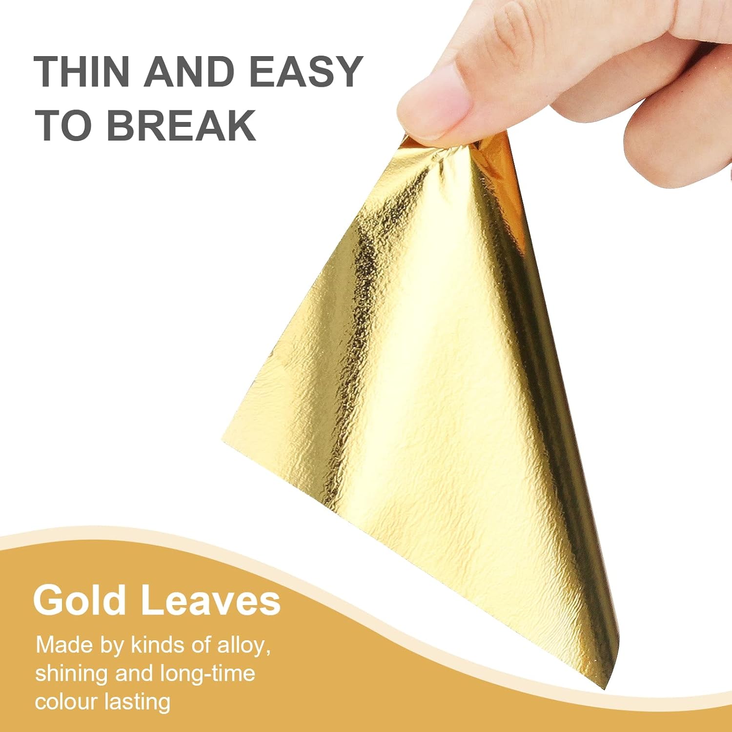 200pcs BUBIMON Imitation Rose Silver Gold Leaf Sheets Gold Foils Sheets Nail Foil for Paint, Resin, Nails, Jewelry, Slime, Arts, Gilding Crafting, Decoration, Sculpture, Furniture-GlimoraGlow