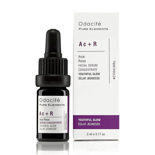 Odacité Anti Aging Serum Concentrate with Acai + Rose - Revitalizing Facial Oil, Youthful Glow, Improves Skin Tone, Wrinkles, and Firmness, Age defying, Rose Oil, 0.17 fl. oz.-GlimoraGlow