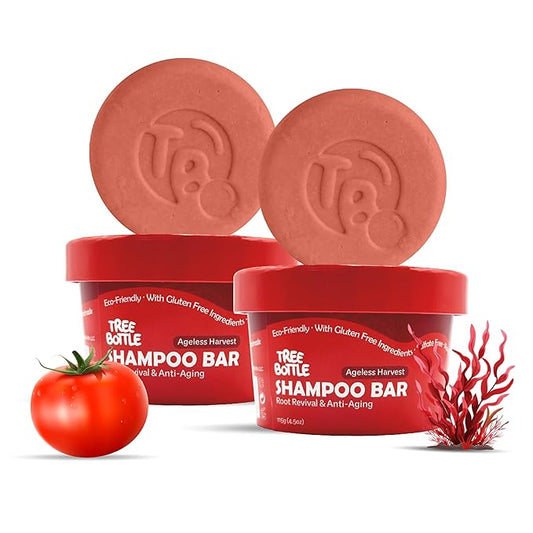 Hyaluronic Acid Shampoo Bar With Tomato & Red Algae Extract – For stronger, restored, and age-defying hair – For Women & Men – Natural & Free of Parabens & Sulfates – Made in USA – 4.5oz (Pack of 2)-GlimoraGlow