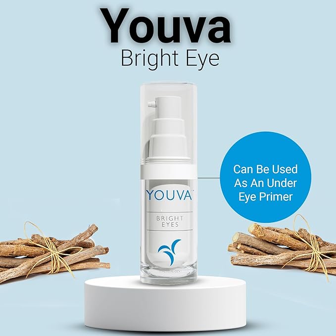 Hyaluronic Acid Anti-Aging Eye Cream - 15ml | Under Eye Cream | Marine Extracts | Bearberry and Licorice Root for Dark Circles | Eye Cream | Wrinkles and Reduce Puffiness | Fragrance-Free-GlimoraGlow