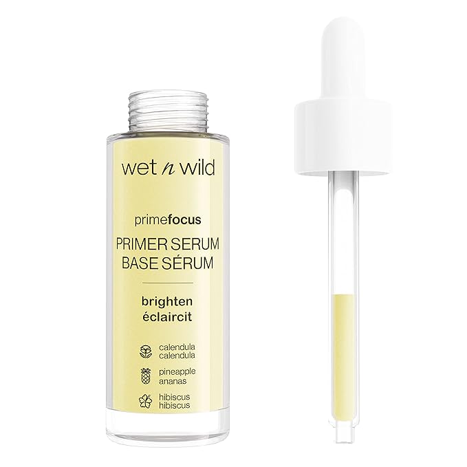 wet n wild Prime Focus Facial Serum Primer Makeup Extending, Hydrating Face Skin Care Product, Reduces Fine Lines And Wrinkles, For Repairing Dry Skin, Retinol Alternative-GlimoraGlow