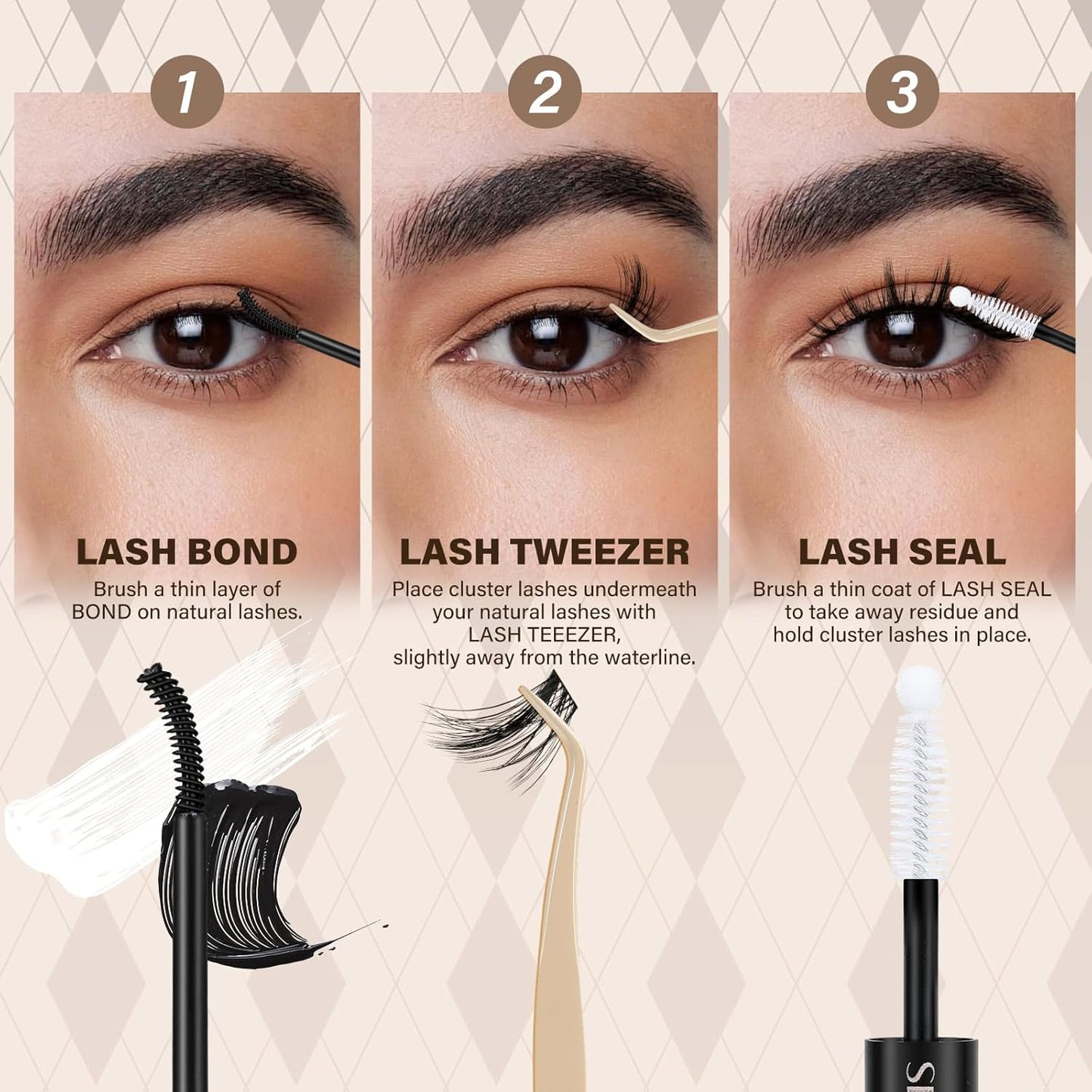 JMS&JMS 156Pcs Lash Clusters CC Curl 8-18mm Eyelash Clusters Wispy DIY Lash Extensions Super Thin Band Soft and Easy to Wear (Side Spike-8-18mix)-GlimoraGlow