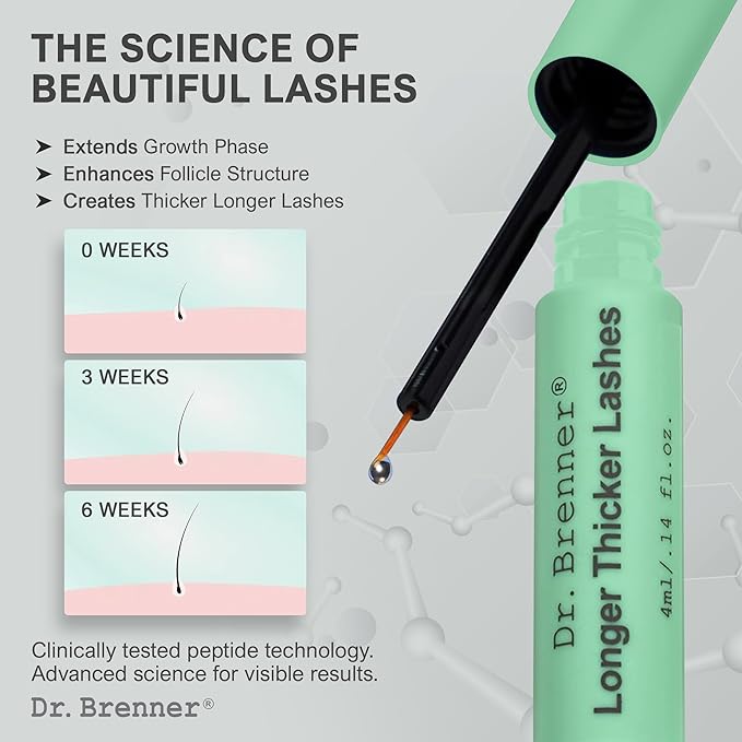 Eyelash enhancing serum with peptides for thicker, longer and fuller lashes-GlimoraGlow