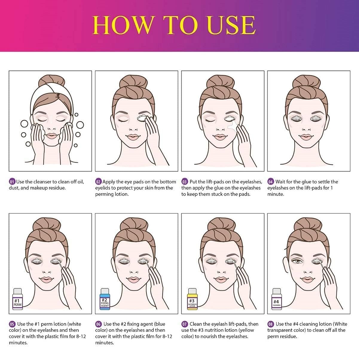 2025 Lash Lift kit Eyelash perm kit,SUPGUDER Professional Eyelash Curling Lash Extension Set,Lash Lifting Tools Suitable for Salon-GlimoraGlow