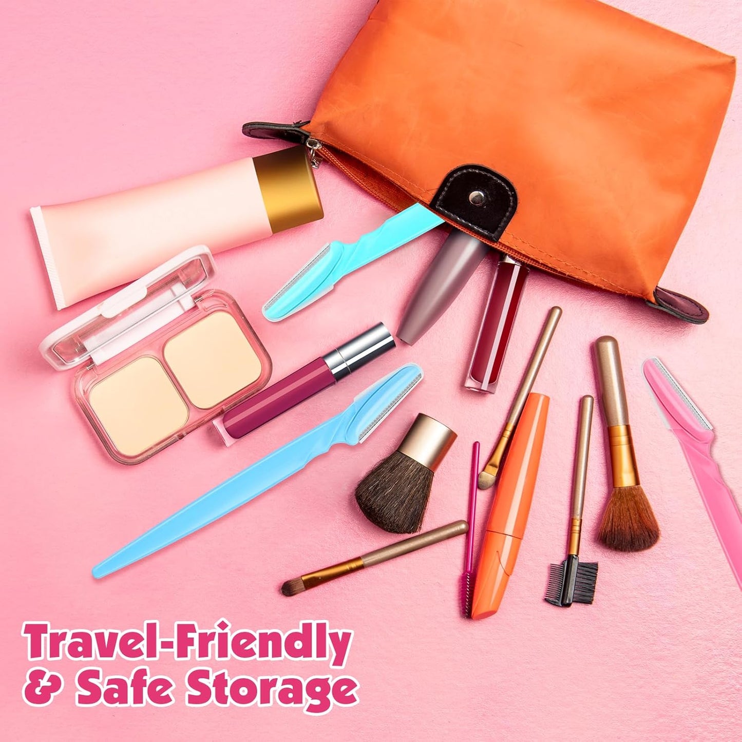 100 Pcs Eyebrow and Face Razors for Women and Men, Multi-Color Facial Shavers with Protective Covers, Safe for Beginners-GlimoraGlow