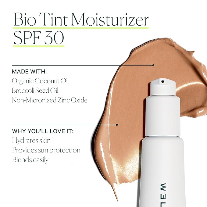 Well People Bio Tint SPF 30 Tinted Moisturizer, Skin-perfecting Moisturizer, Smoothes Imperfections & Moisturizes Skin, Vegan & Cruelty-free, 14N-GlimoraGlow