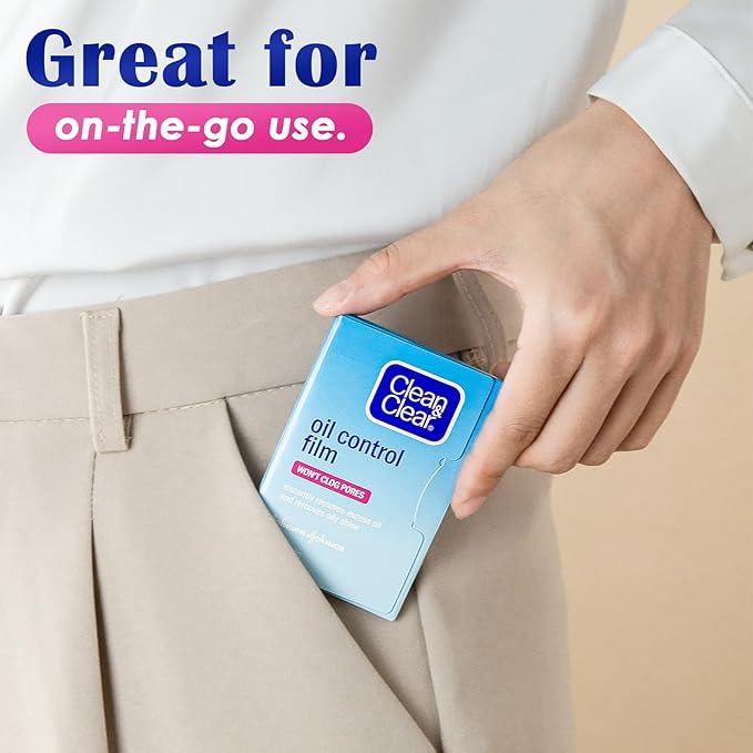 Oil Blotting Sheets From China Replacment for Clean&Clear Oil Absorbing Sheets,2 Pack(total 120sheets) Oil Control Film for Face,High-performance Handy Face Blotting Paper for Oily Skin-GlimoraGlow