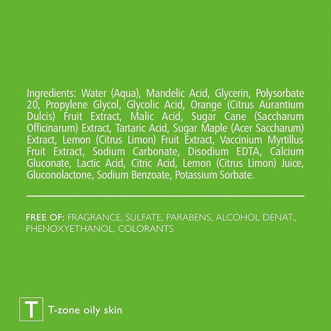 Face & Body Breakout Solution - 3% Mandelic Acid Helps Clarify Blemish & Acne Prone Skin, Face, Back & Chest Pimples Exfoliating & Clearing Treatment, SEBO-ALMOND-CLARIS, 6.42 fl oz-GlimoraGlow