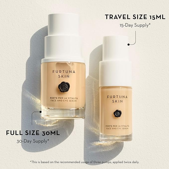 Face & Eye Serum - Dual-Use Formula to Lift, Reduce Puffiness and Even Tone, Wild-Foraged Botanicals, Vegan, Dermatologist Tested, EWG Verified, 15ml-GlimoraGlow