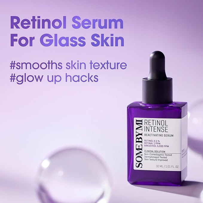 SOME BY MI Retinol Intense Reactivating Serum – 1.01oz, 30ml – Korean Bakuchiol Retinol Serum for Face Firming – Improves Signs of Aging, Minimizes Pore Size & Refines Skin Texture – Korean Skin Care-GlimoraGlow