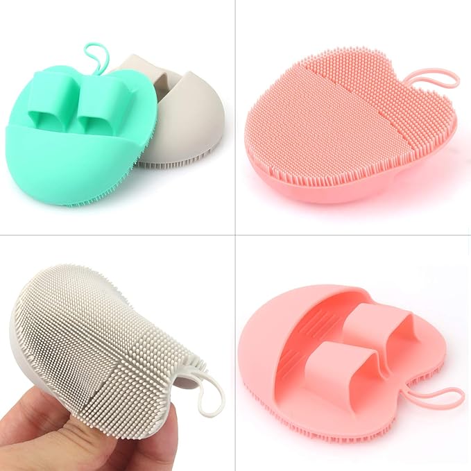 INNERNEED Soft Silicone Facial Cleansing Brush Set, Gentle Exfoliating and Massaging Face Scrubber Pad, Anti-Slip Design for Blackhead Removal and Skin Care (Pack of 3)-GlimoraGlow