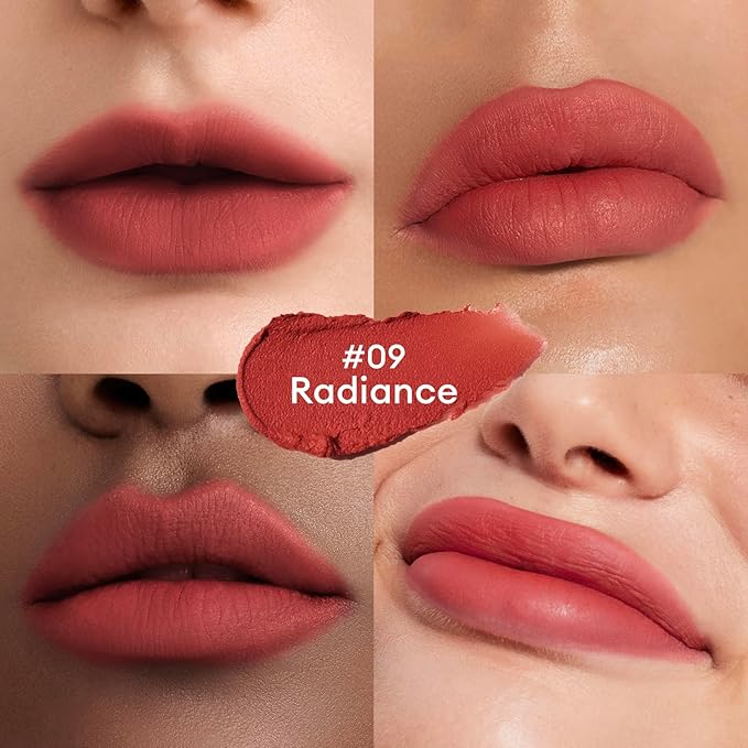 ITY Velvet Matte Finish Lip Stain-Mousse Textured Lip Clay, Conceals Lip Lines, Rich Pigment Lip Tint Lipsticks,2 Pack, 0.14 oz (4g) in Ruby, Radiance-GlimoraGlow