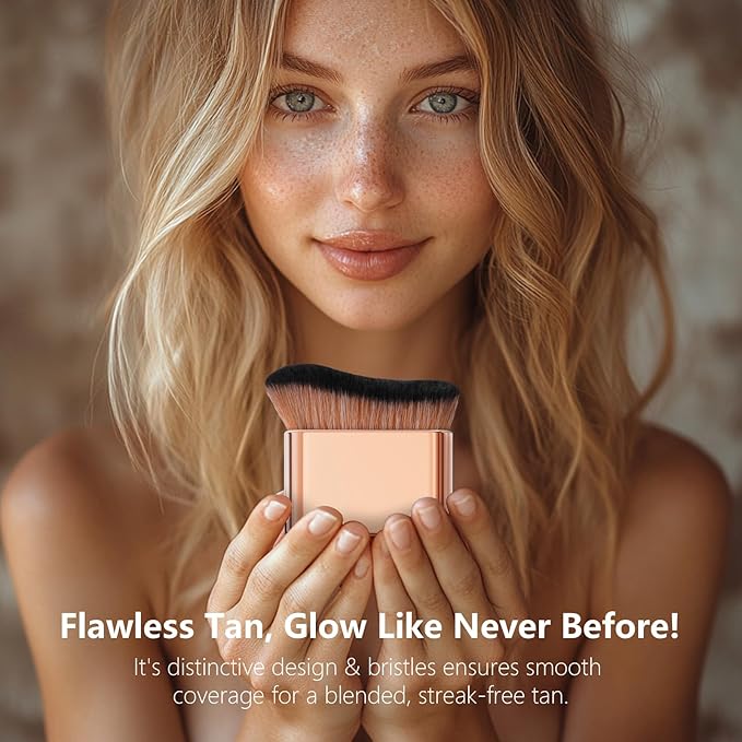 docolor Self Tanner Brush Body Makeup Brush for Flawless Face and Body Makeup, Sunless Tanner Blending Brush Body Brush for Self Tanner, Bronzer, Foundation, Vegan & Cruelty Free-GlimoraGlow