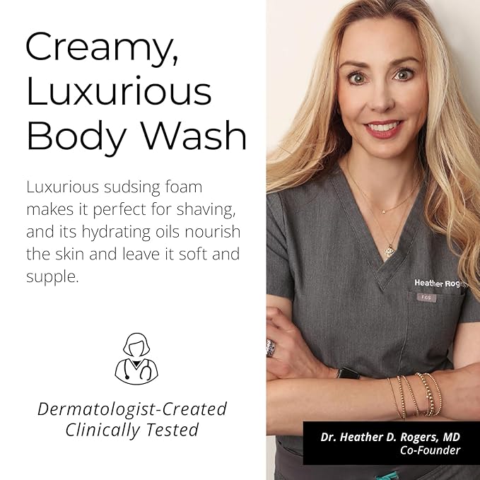 Doctor Rogers Hydrating Body Wash, Moisturizing Shower Cleanser, Dermatologist-Created Bath Soap For Women & Men, Cleanses & Repairs the Skin Barrier, Paraben & Sulfate-Free, 236 ml / 8 fl oz-GlimoraGlow