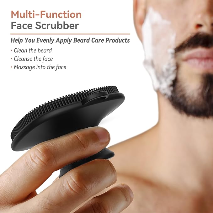 2 Pack Face Scrubber,Silicone Facial Cleansing Brush for Men & Women,Reusable Gentle Facial Waterproof Cleansing Skin Brush Exfoliating Scrubber for Sensitive Skin (Black/Pink)-GlimoraGlow