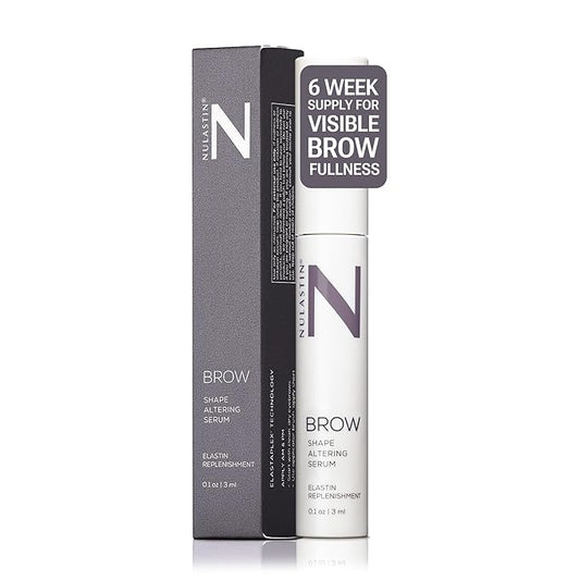 NULASTIN Eyebrow Serum for Thicker Looking Brows - BROW Shape Altering Serum - Reduce Shed & Encourage Fuller, More Youthful-Looking Brows - With Keratin & Peptides (0.1 Fl Oz)-GlimoraGlow