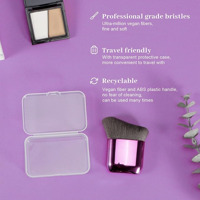 Yoseng Self Tanner Brush for Body & Face - Kabuki Makeup Brush for Self-Tanner,Tanning Mousse,Foundation & Bronzer | Streak-Free Application,Professional Tanning & Body Makeup Tool (Small)-GlimoraGlow