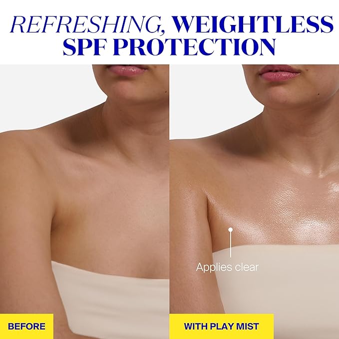 Supergoop! PLAY Antioxidant Body Mist w/Vitamin C - 3 fl oz - SPF 50 PA++++ Broad Spectrum Sunscreen - Body Spray - Great for Active Days-GlimoraGlow